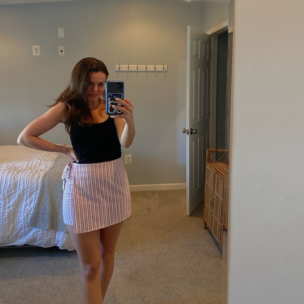 Pinstripe Wrap Skort - NWT!